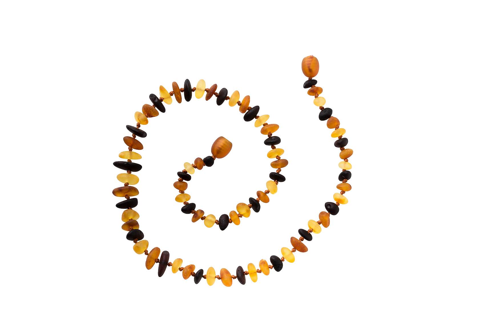Natural Baltic Amber Baby Teething 13 Inch Necklace Raw Mix Baroque by Seven Whales